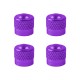 4x CAPUCHON DE VALVE SCHRADER ALUMINIUM VIOLET ANTI-POUSSIERE ROUE JANTE