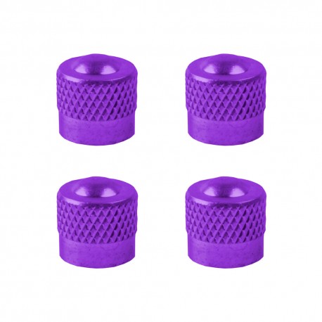 4x CAPUCHON DE VALVE SCHRADER ALUMINIUM VIOLET ANTI-POUSSIERE ROUE JANTE