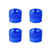 4x CAPUCHON DE VALVE SCHRADER ALUMINIUM BLEU ANTI-POUSSIERE ROUE JANTE