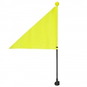 DRAPEAU JAUNE FLUO 380MM PORTE BAGAGE SECURITE VISIBILITE VELO CYCLE VILLE MIXTE