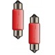 2x AMPOULE NAVETTE ROUGE 12V 5W 10x36MM SV8.5 ECLAIRAGE INTERIEUR PLAQUE D'IMMATRICULATION FEU ARRIERE STOP CLIGNOTANT