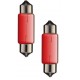 2x AMPOULE NAVETTE ROUGE 12V 5W 10x36MM SV8.5 ECLAIRAGE INTERIEUR PLAQUE D'IMMATRICULATION FEU ARRIERE STOP CLIGNOTANT