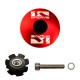 BOUCHON DE DIRECTION ALUMINIUM ROUGE TUBE 1 1/8" POTENCE CAPOT ETOILE OVERSIZED VELO CYCLE VTT VTC VILLE ROUTE