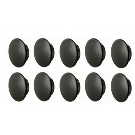 10X BOUCHON PLASTIQUE ROND NOIR 20mm x 23mm CACHE VIS TROU CAPUCHON MEUBLE PROTECTION