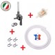 KIT ESSENCE PEUGEOT 103 : ROBINET CHROME + COLLIER TUBE + DURITE + FILTRE A CARBURANT MOTO MOBYLETTE CYCLOMOTEUR MOTO