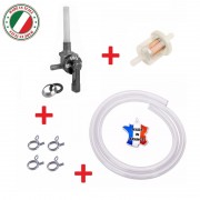 KIT ESSENCE MBK 41 51 : ROBINET MOTOBECANE + COLLIER TUBE + DURITE + FILTRE A CARBURANT MOTO MOBYLETTE CYCLOMOTEUR MOTO