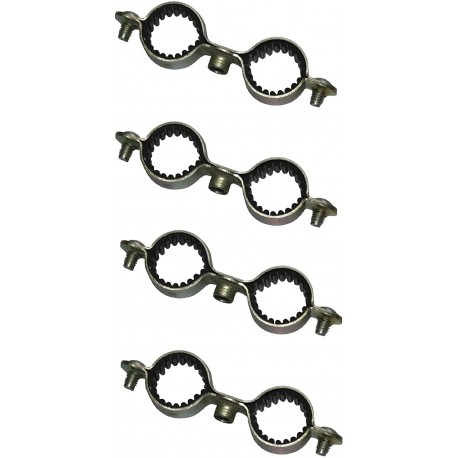 4x COLLIER DE SERRAGE DOUBLE ISOPHONIQUE 12MM A 22MM PAS DE VIS 7/150 FIXATION TUBE TUYAU PLOMBERIE CUIVRE CONNECTEUR CAOUTCHOUC