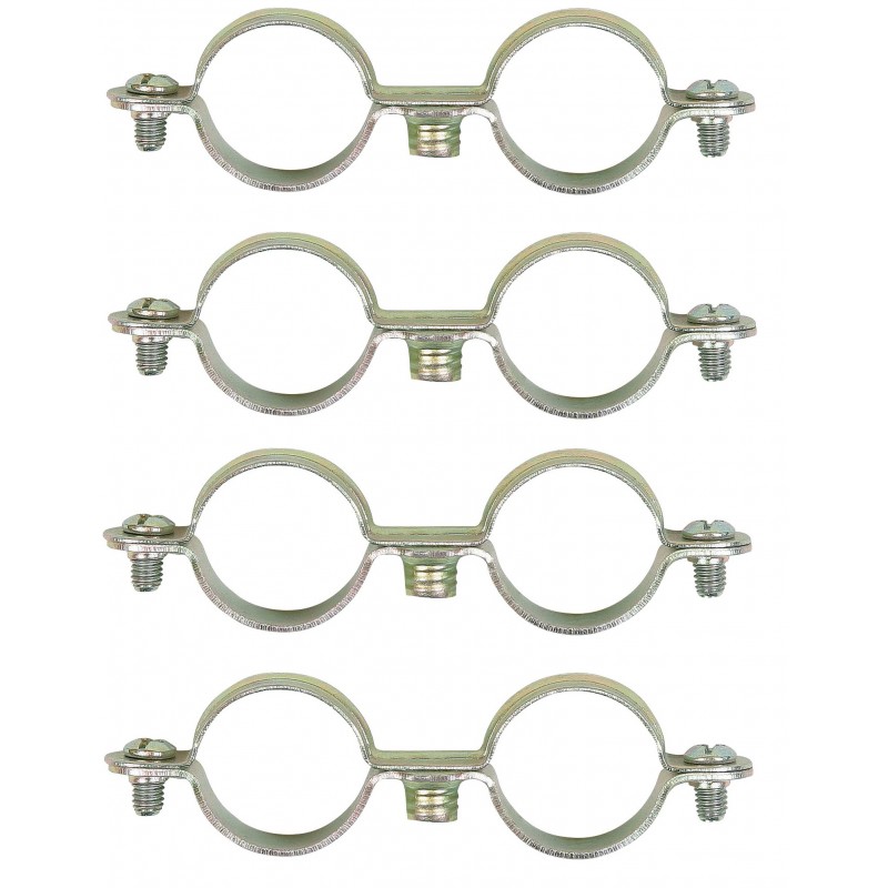 4x COLLIER DE SERRAGE DOUBLE 12MM A 28MM PAS DE VIS 7/150 FIXATION TUBE  TUYAU PLOMBERIE CUIVRE CONNECTEUR RACCORD - CYCLINGCOLORS