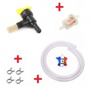 KIT ESSENCE TECUMSEH 3330005 16630024 16260003 : ROBINET + COLLIER + DURITE + FILTRE TONDEUSE TRACTEUR MOTOCULTEUR