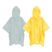 Poncho avec capuche junior enfant vélo randonnée protection pluie intempéries (2 pcs)