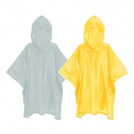 Poncho avec capuche junior enfant vélo randonnée protection pluie intempéries (2 pcs)