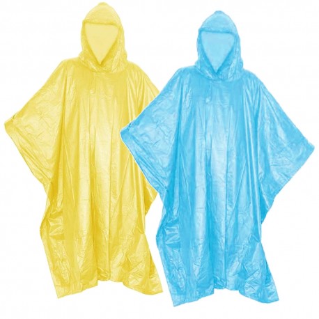 Poncho avec capuche adulte homme femme vélo randonnée protection pluie intempéries (2 pcs)