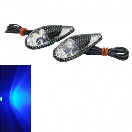 D-Lumina Clignotant Moto Dynamiques Ambre Perles de Lumière Bleue à  L'arrière 12V Pour Accessoires de Moto Ampoules LED Universelles