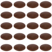 20x Cache vis plastique marron chêne foncé Ø12mm plat torx capuchon hexalobulaire TX AW20