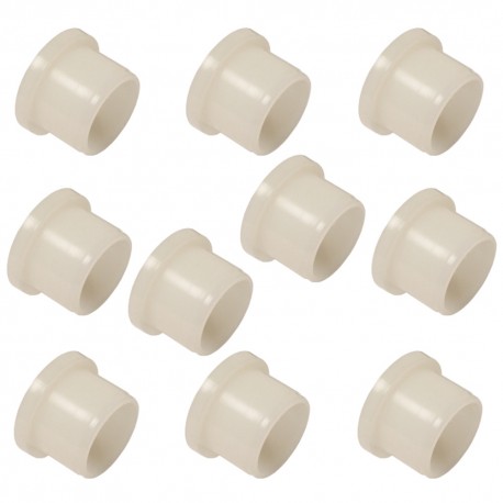 10x Coussinet entretoise épaulée d10mm D16mm L6mm plastique nylon 6.6 vis rondelle collerette