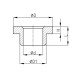 10x Coussinet entretoise épaulée d10mm D16mm L6mm plastique nylon 6.6 vis rondelle collerette