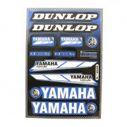 Autocollant sticker DUNLOP YAMAHA planche 22x33cm assortiment