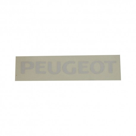 Autocollant sticker PEUGEOT 19x150mm BLANC SELLE CAROSSERIE