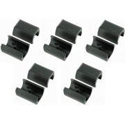 10x EMBOUT TUBE PATIN DE MEUBLE RECTANGULAIRE 8MM 10MM 14MM 16MM 18MM 20MM GUIDE PLASTIQUE CHAISE PROTECTION NOIR