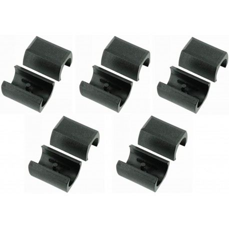 10x EMBOUT TUBE PATIN DE MEUBLE RECTANGULAIRE 8MM 10MM 14MM 16MM 20MM 22MM  GUIDE PLASTIQUE CHAISE PROTECTION NOIR - CYCLINGCOLORS