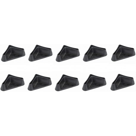 10x EMBOUT PIED PLASTIQUE 36x36 POUR PROFILÉ ÉTAGÈRE 36MM ÉTABLI NOIR PROTECTION ANGLE COIN