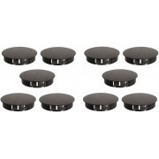 10x BOUCHONS PLASTIQUE ROND NOIR CACHE TROU BOITIER MEUBLE ALESAGE