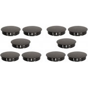 10x BOUCHONS PLASTIQUE ROND NOIR CACHE TROU BOITIER MEUBLE ALESAGE