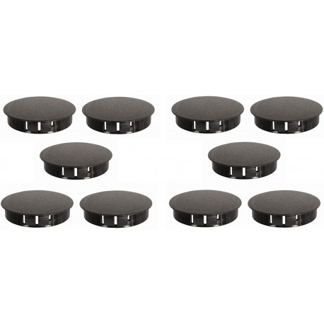 10x BOUCHONS PLASTIQUE ROND NOIR CACHE TROU BOITIER MEUBLE ALESAGE -  CYCLINGCOLORS