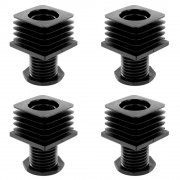 4x Pied de meuble tube carré réglable plastique 20MM 25MM 30MM embout ajustable rentrant outillage