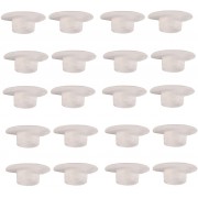 20x CACHE VIS 6 PANS CREUX M5 BLANC CAPUCHON ECROU PROTECTION MEUBLE TETE 5MM PLASTIQUE