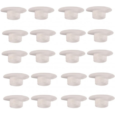 20x CACHE VIS 6 PANS CREUX M5 BLANC CAPUCHON ECROU PROTECTION MEUBLE TETE  5MM PLASTIQUE - CYCLINGCOLORS