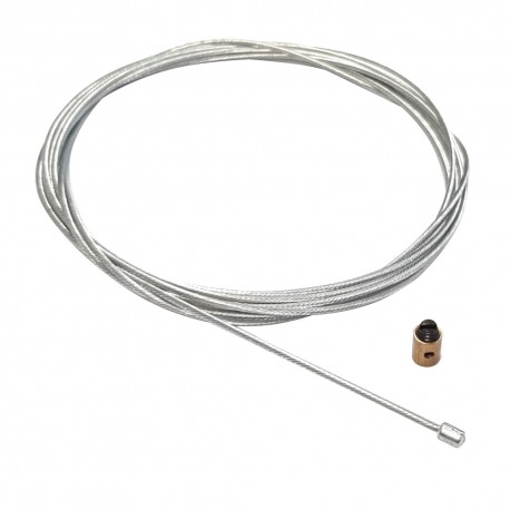 CÂBLE D'ACCÉLÉRATEUR DE GAZ UNIVERSEL DELLORTO Ø3x3MM Ø1.2MM 2.50M AVEC SERRE CABLE CYCLO SCOOT MOTO