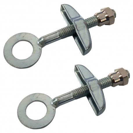 2x tendeur de chaine vélo cycle 60mm écrou épaulé ajusteur tension à vis épaisseur cadre 5mm