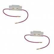 2x porte fusible rond + fusible en verre 15A moto scooter mobylette