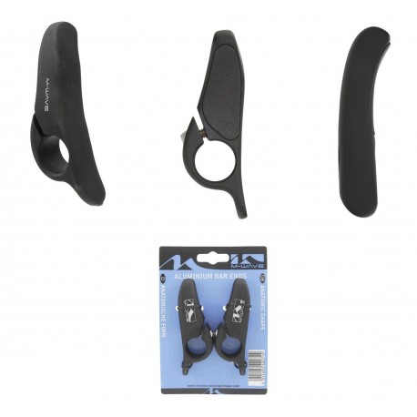 Paire de cornes guidon vélo ergonomique bar ends prolongateur