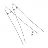 2x tringle de garde boue type condorino avant arrière acier 380mm vélo ville