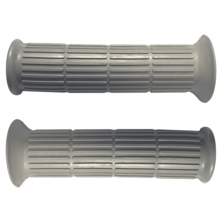 Poignée revêtement gris 22mm 24mm 130mm cyclo mobylette scooter moto (paire)