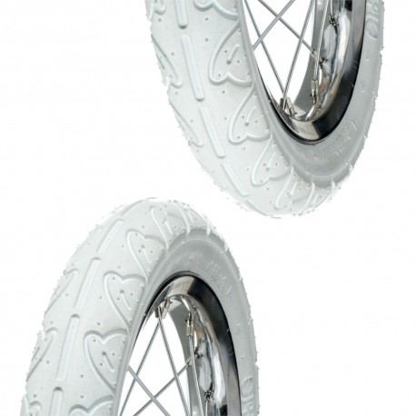 Pneu blanc 12 1/2 x 1.75 x 2 1/4" lisse ORTEM WILLY vélo enfant draisienne poussette