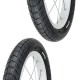 2x Pneu noir 14 x 2.00" (50-254) lisse ORTEM VENOM vélo enfant junior mixte route chemin