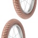 2x Pneu marron 16 x 2.00" (50-305) lisse ORTEM VENOM vélo enfant junior mixte route chemin