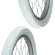 2x Pneu blanc 18 x 2.00" (50-355) slick ORTEM vélo enfant junior mixte route chemin