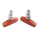 2x Patin de frein KOOL-STOP CITY rouge à visser 50mm vélo cycle route ville