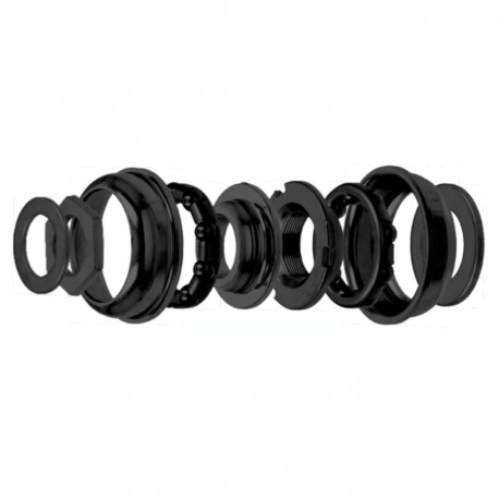 Cuvette boitier de pédalier 51mm BMX noir complet roulement 32-45mm écrou