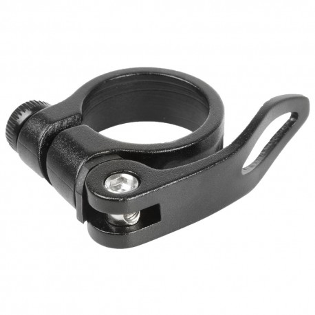 Collier serrage rapide tige de selle attache argent noir 31.8 vélo cycle