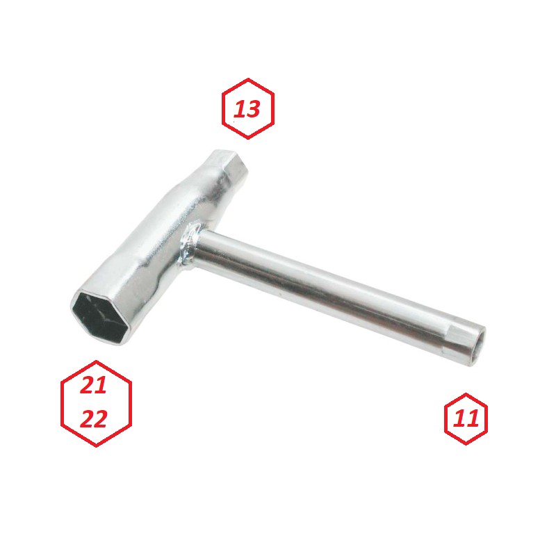 Clé à bougie 21mm hexagonale avec manche amovible moto scooter -  CYCLINGCOLORS