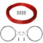 kit câble gaine de frein téflon rouge irisé avant arrière vélo route vtt universel