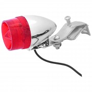 Lampe dynamo feu arriere retro chrome