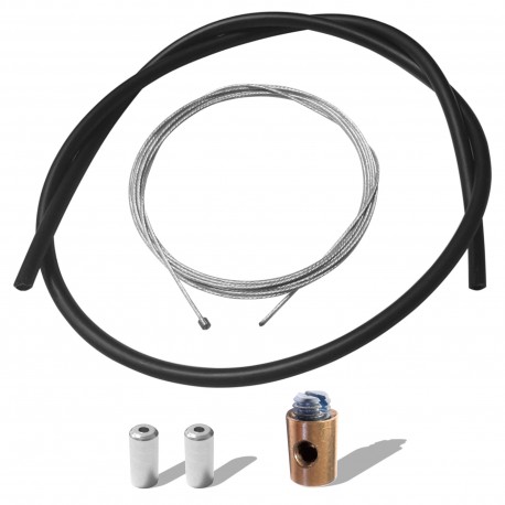 KIT CABLE GAINE D'ACCELERATEUR GAZ SERRE CABLE CYCLOMOTEUR MOBYLETTE CARBURATEUR STANDARD DELLORTO 3x3MM Ø1.2MM 2.5M