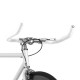 2x Guidoline de vélo ruban de cintre mousse confort EVA adhésif bouchon chromé cycle route fixie singlespeed, blanc