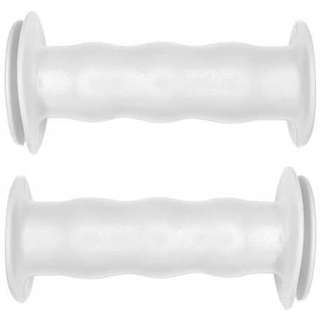PAIRE DE POIGNEE BLANC VELO ENFANT DRAISIENNE TRICYCLE TROTTINETTE DIAMETRE 19MM 85MM
